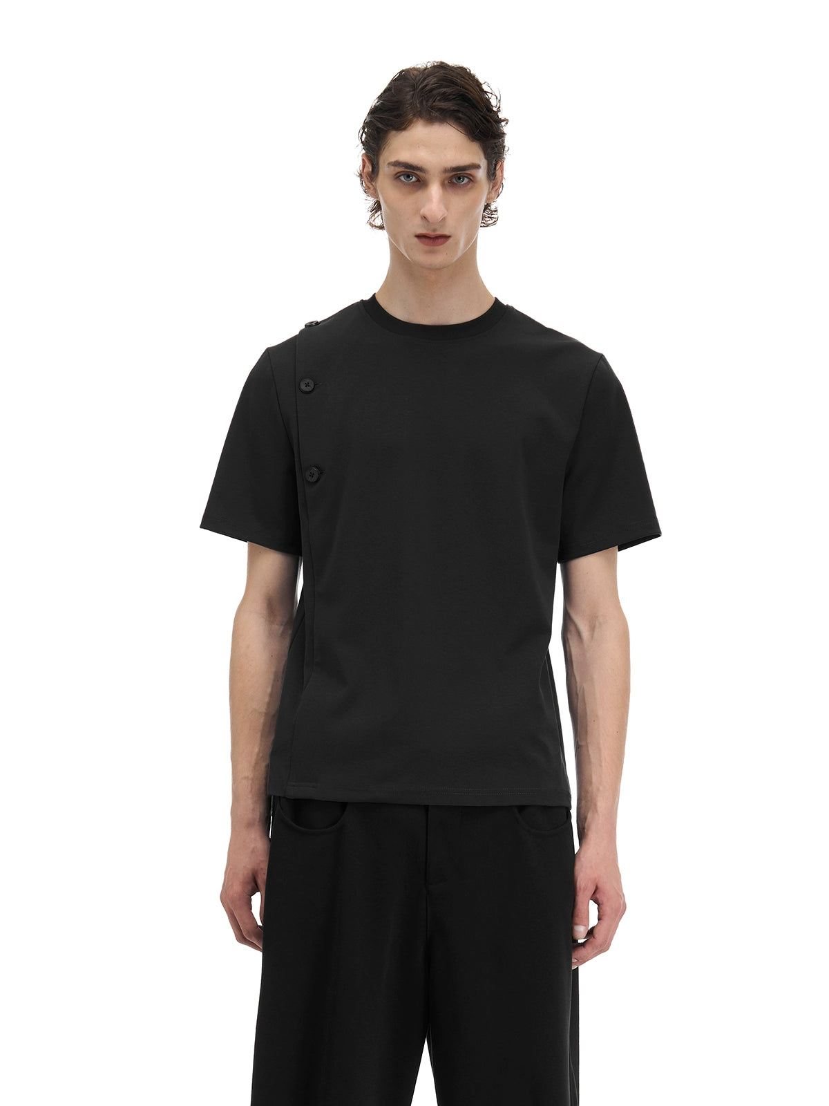 ASYMMETRIC COLLAR TEE