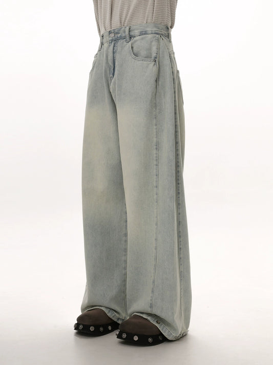 WIDE-LEG WASHED VINTAGE JEANS