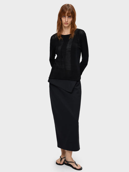TWIST KNIT WOOL SWEATER