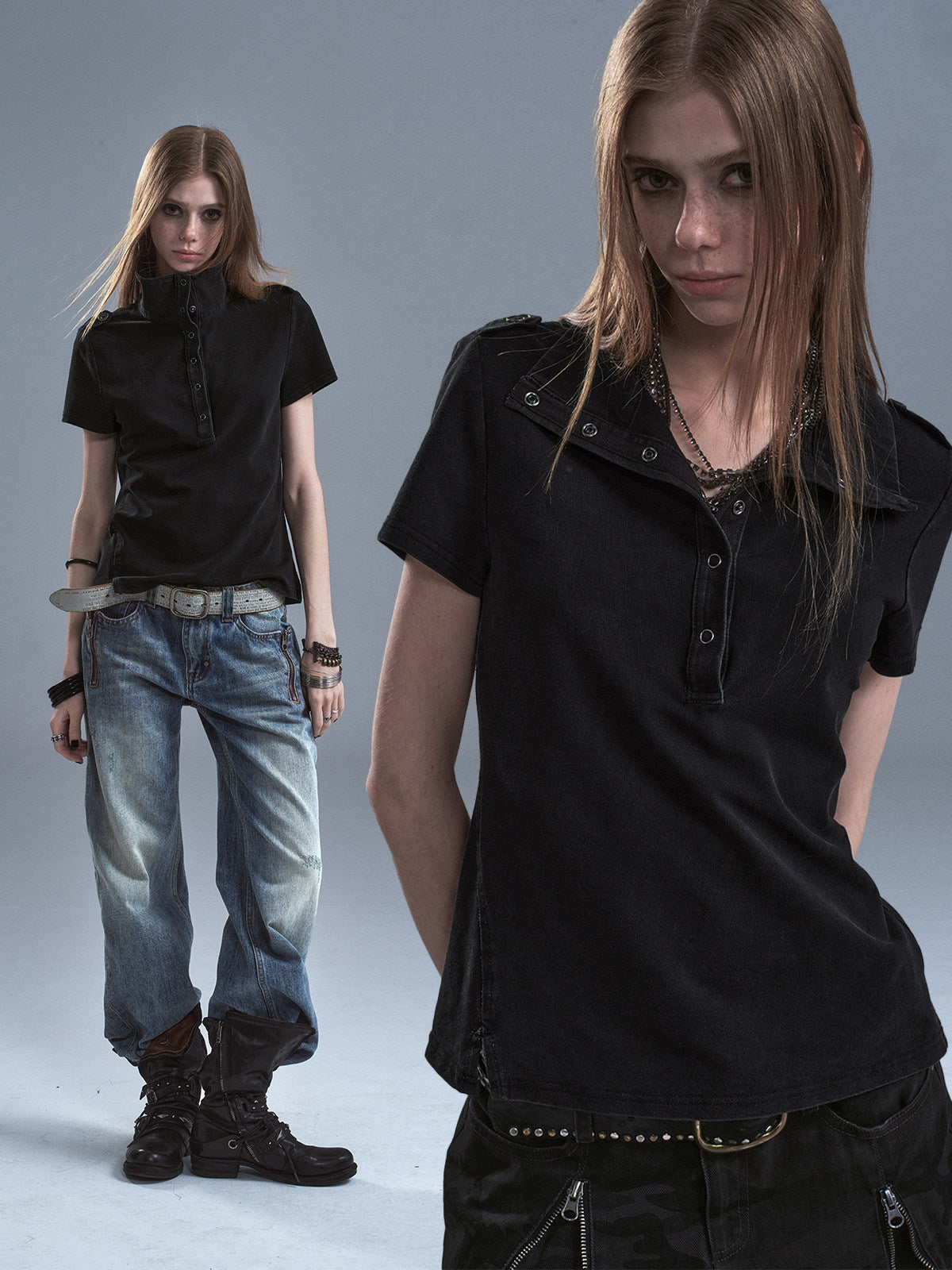 METAL SNAP FITTED TEE