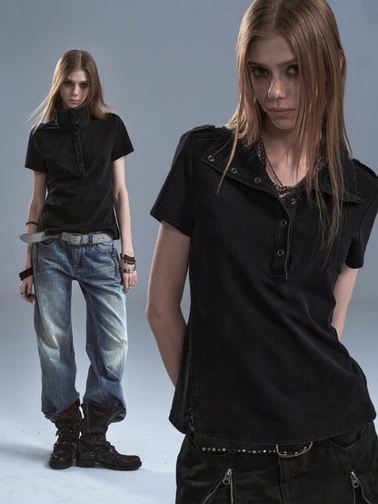 METAL SNAP FITTED TEE