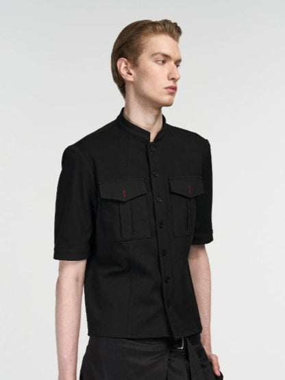 CROW BLACK SAFARI SHIRT