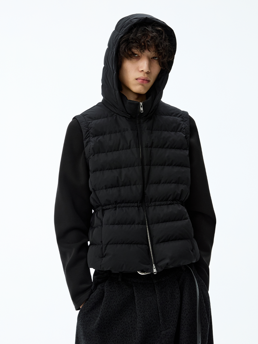 DETACHABLE SLEEVES DOWN PUFFER
