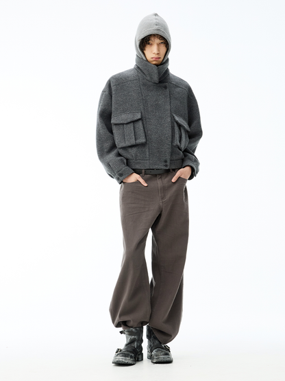 DOUBLE POCKET WOOL FLIGHT JACKET