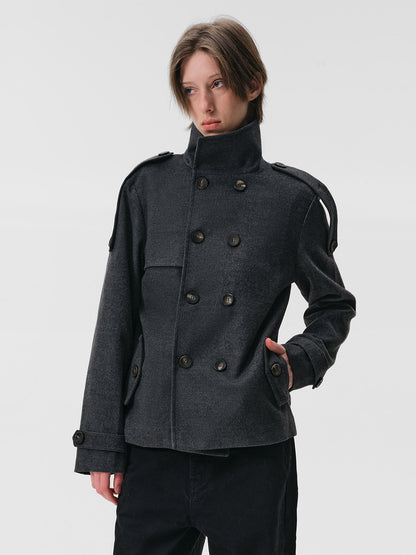 BRUTALIST GREY DOUBLE BREASTED JACKET