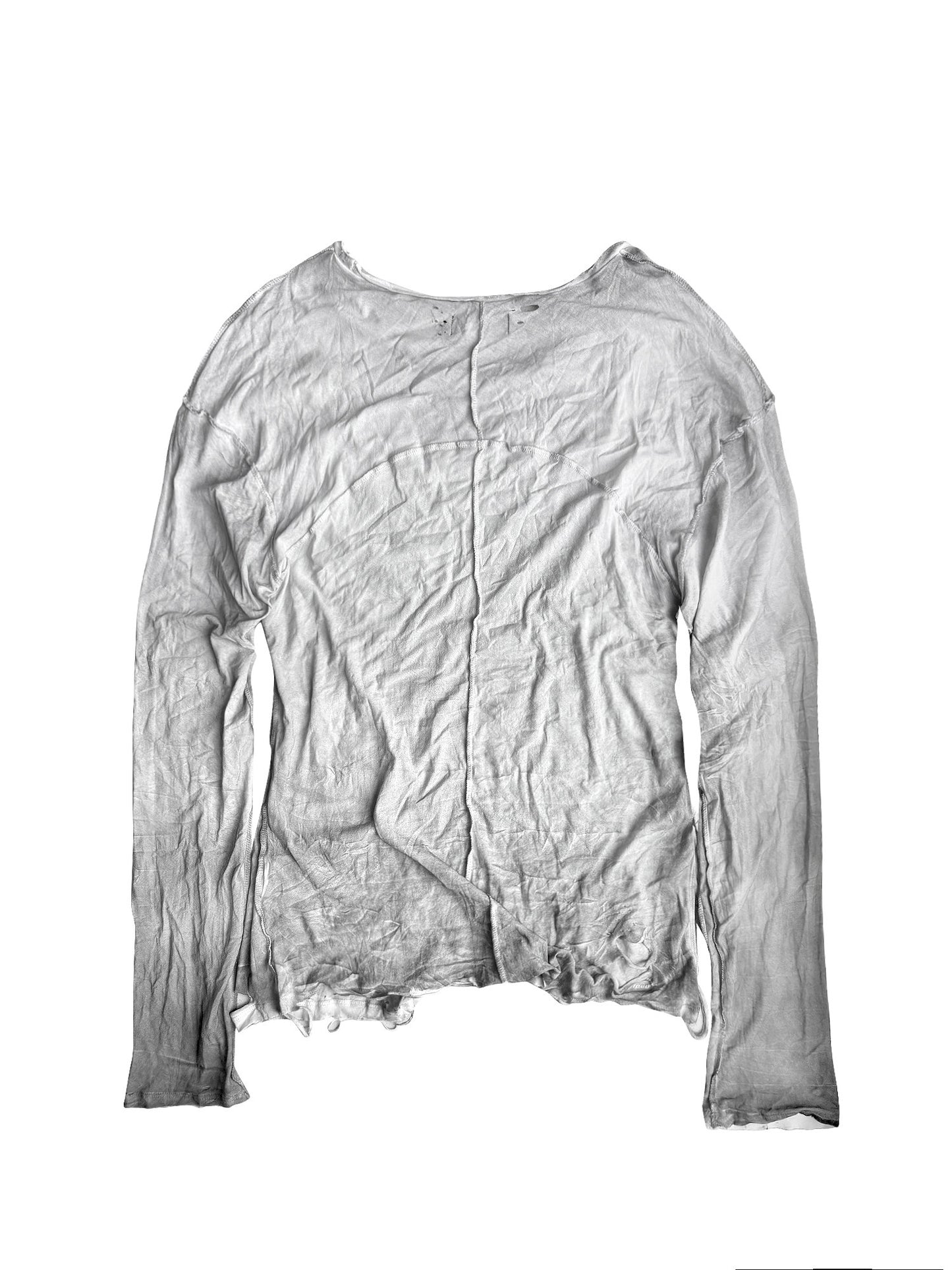 WRINKLED LINEN TOUCH LONG SLEEVE