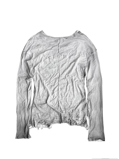 WRINKLED LINEN TOUCH LONG SLEEVE