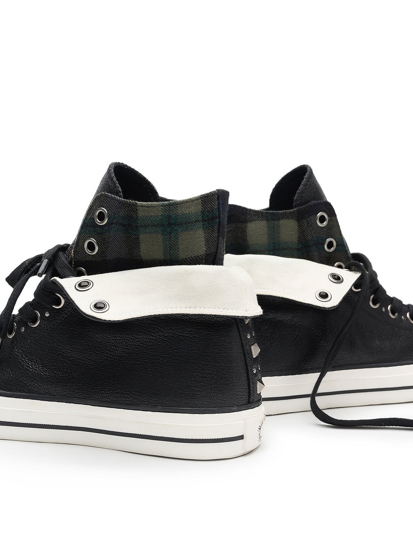MODULAR LAMBSKIN CANVAS HIGH TOPS