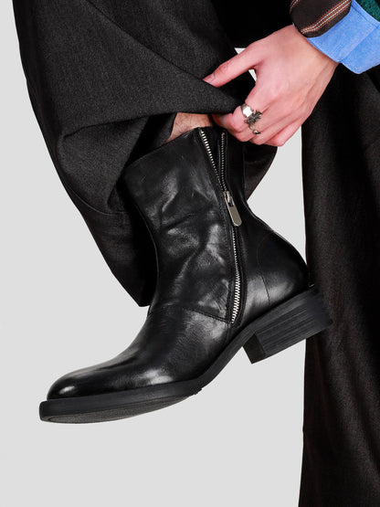 BLACK BLOOD ZIP-UP CHELSEA BOOTS