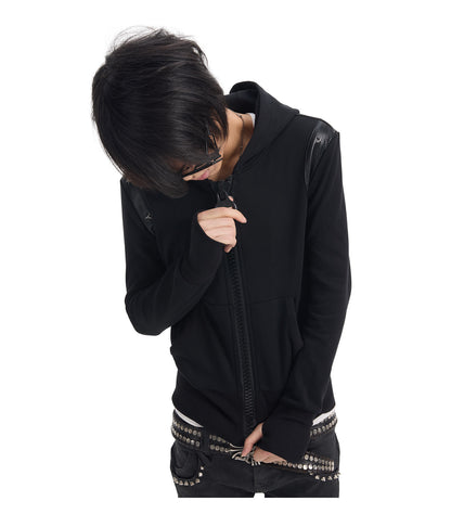 STAR STUD SLIM ZIP HOODIE