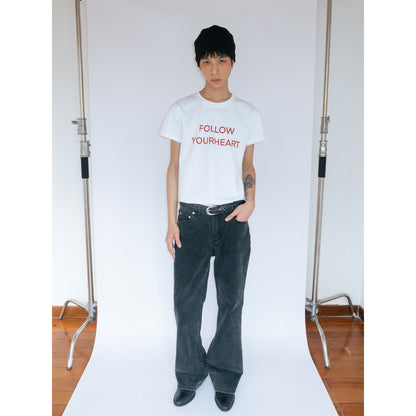 VINTAGE WASHED BOOTCUT JEANS