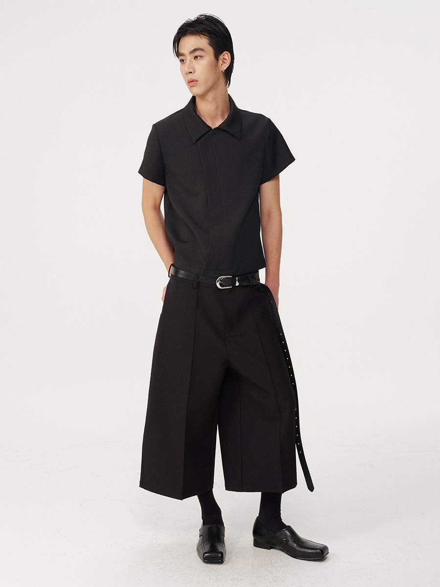 CURVED SHAPE 3/4 TROUSERS
