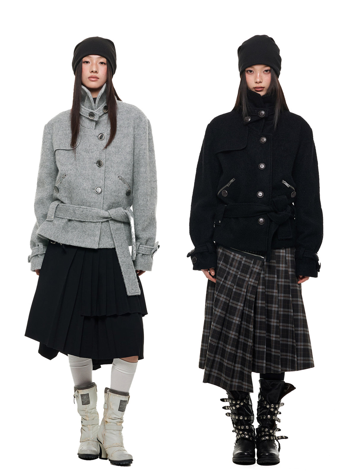 HEAVY WOOL HIGH COLLAR JACKET