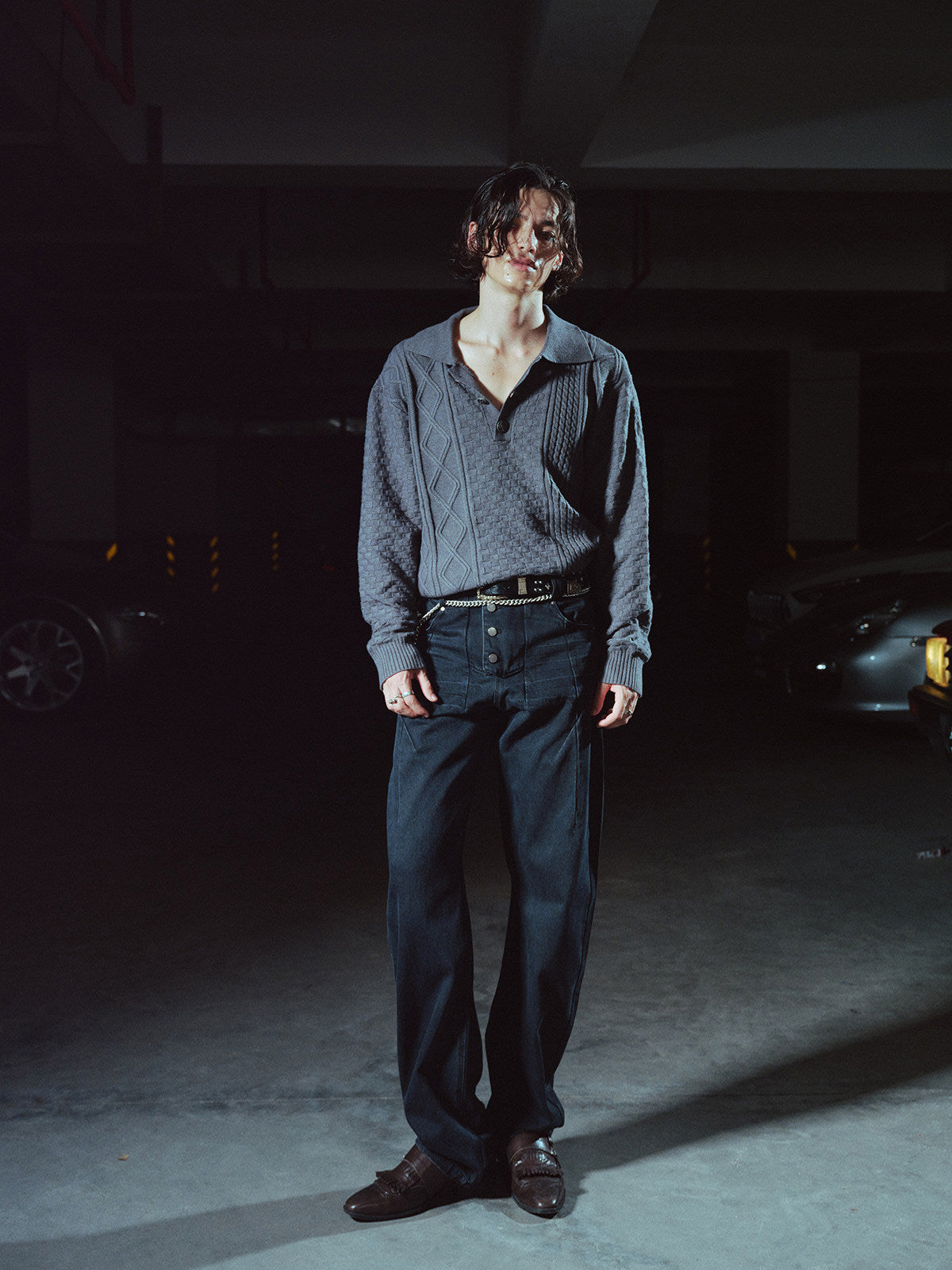 EBONY WAXED CARVED MONK SHOES