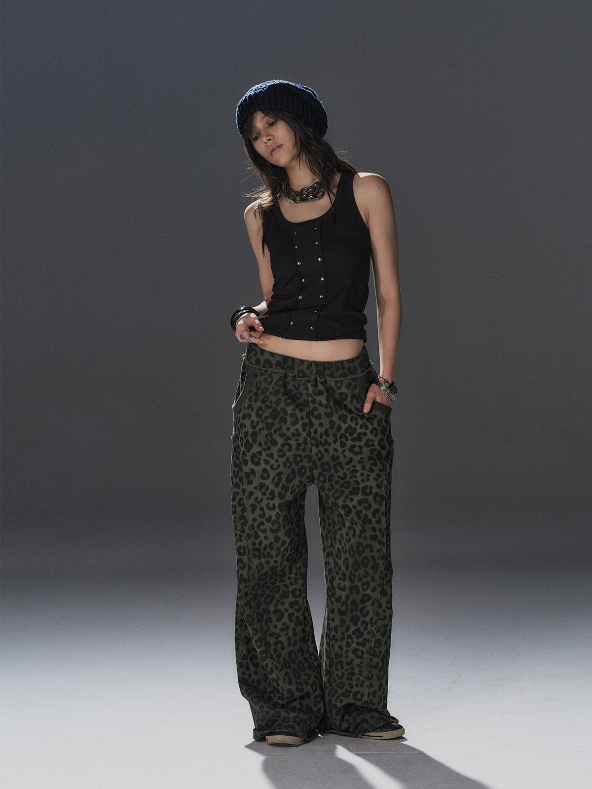 RHINESTONE RAW EDGE TANK TOP