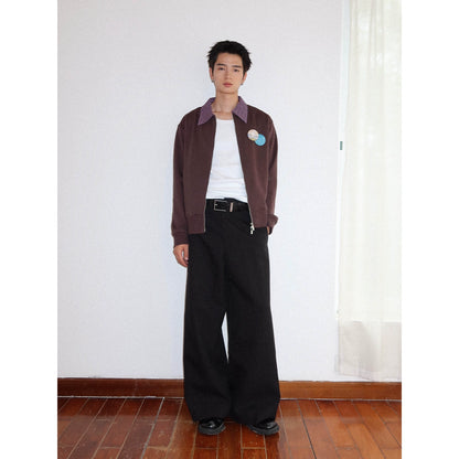 PATCHWORK STRIPED LOOSE JACKET