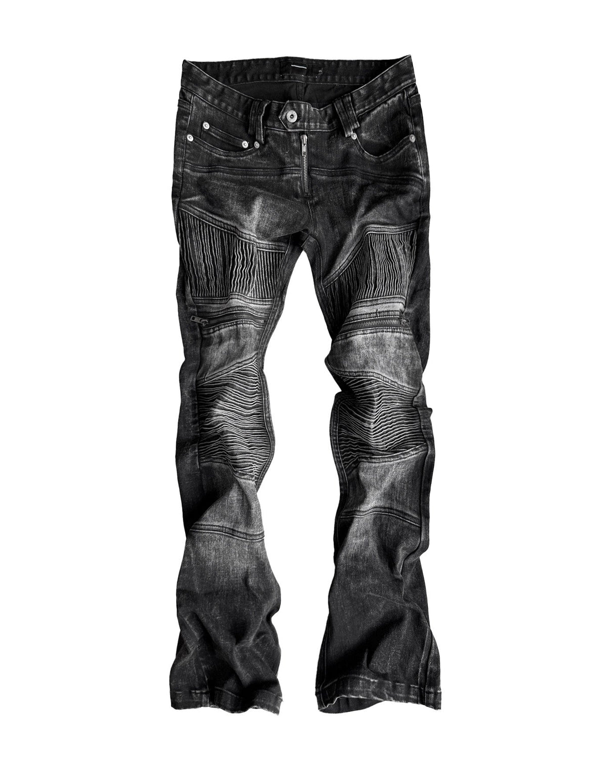ASH WASH DECONSTRUCTED LOW RISE JEANS