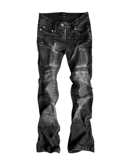 ASH WASH DECONSTRUCTED LOW RISE JEANS