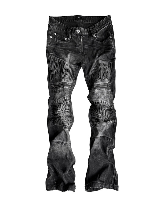 ASH WASH DECONSTRUCTED LOW RISE JEANS