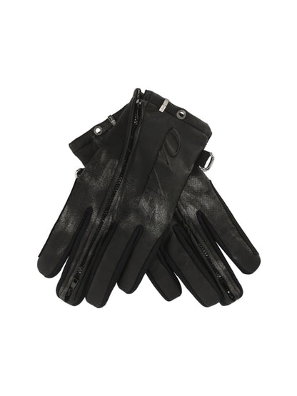 ZIP CUFF LEATHER TECH GLOVES