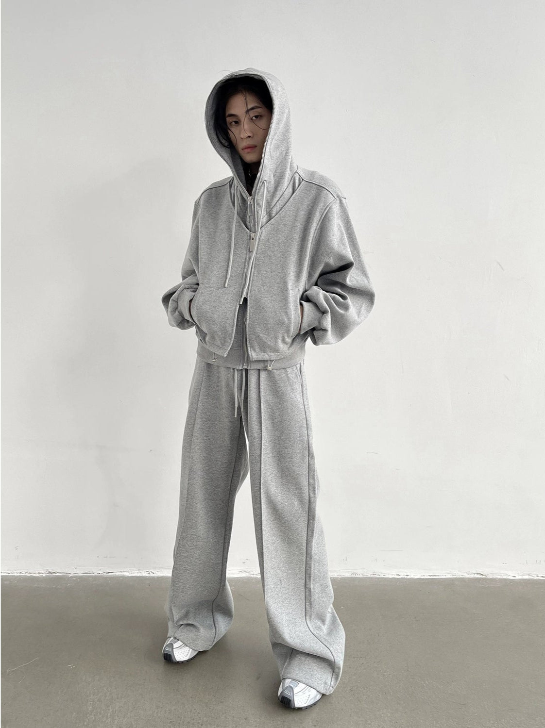 FULL ZIP HEAVY TWO-PIECE HOODED SWEATER AND PANTS