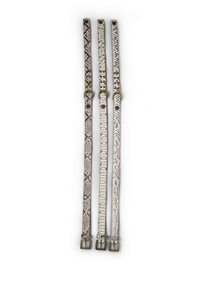 SNAKE EYE RIVETED COWHIDE BELT