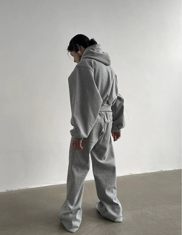 FULL ZIP HEAVY TWO-PIECE HOODED SWEATER AND PANTS