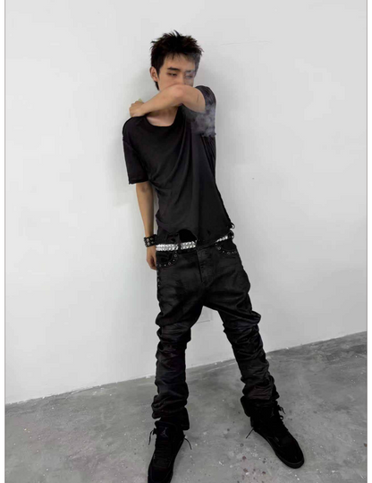 WRINKLED SPRAY WASH SHORT SLEEVE