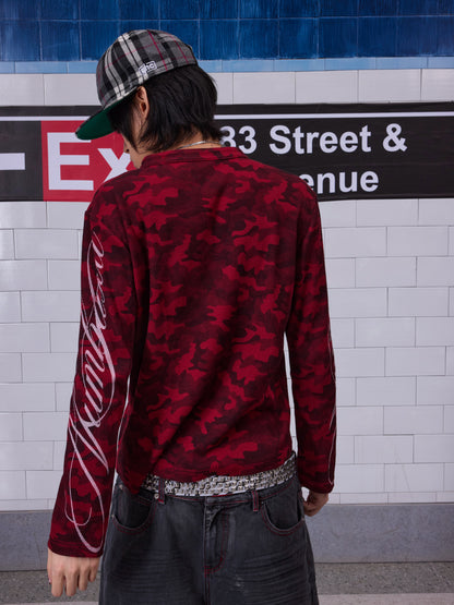 MULTICOLOR CAMO WAFFLE HENLEY