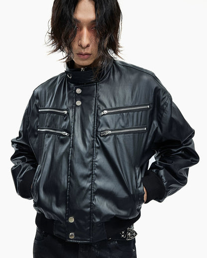 METAL ACCENT STAND COLLAR JACKET