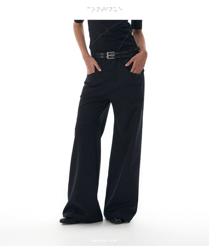 TENCEL A LINE FLARED TROUSERS