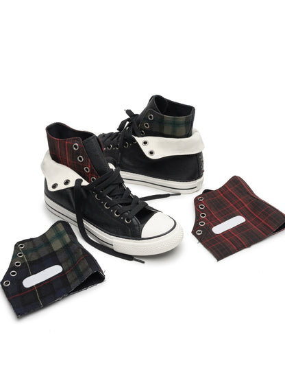 MODULAR LAMBSKIN CANVAS HIGH TOPS