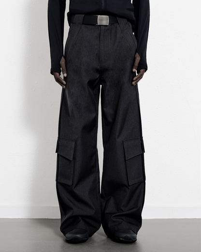 WATERPROOF DENIM STRAIGHT PANTS