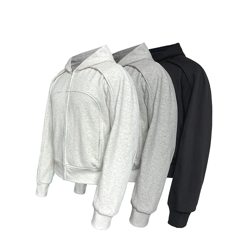 ARMOUR LOOP-ARCH SHORT HOODIE