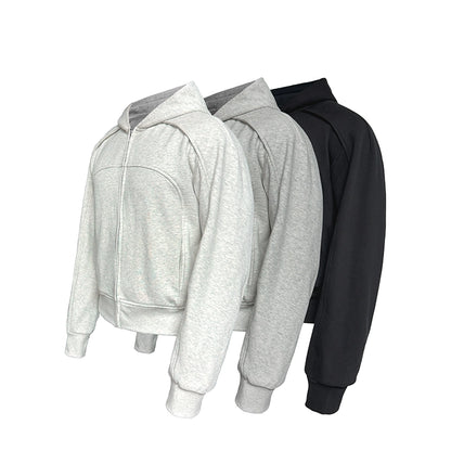 ARMOUR LOOP-ARCH SHORT HOODIE