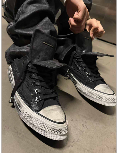 WAXED TONGUE SPRING VULCANIZED SNEAKERS