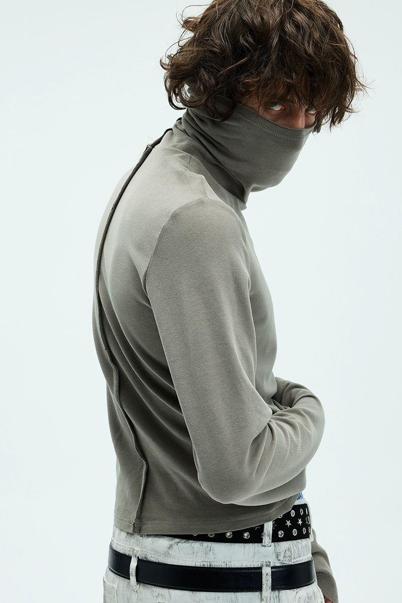 SUEDE TOUCH HIGH NECK TOP