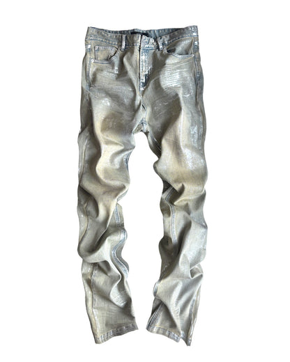 SILVER DISTRESSED WHISKER STRAIGHT JEANS
