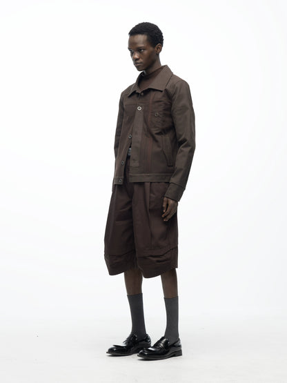 MESH CANVAS STAND COLLAR JACKET