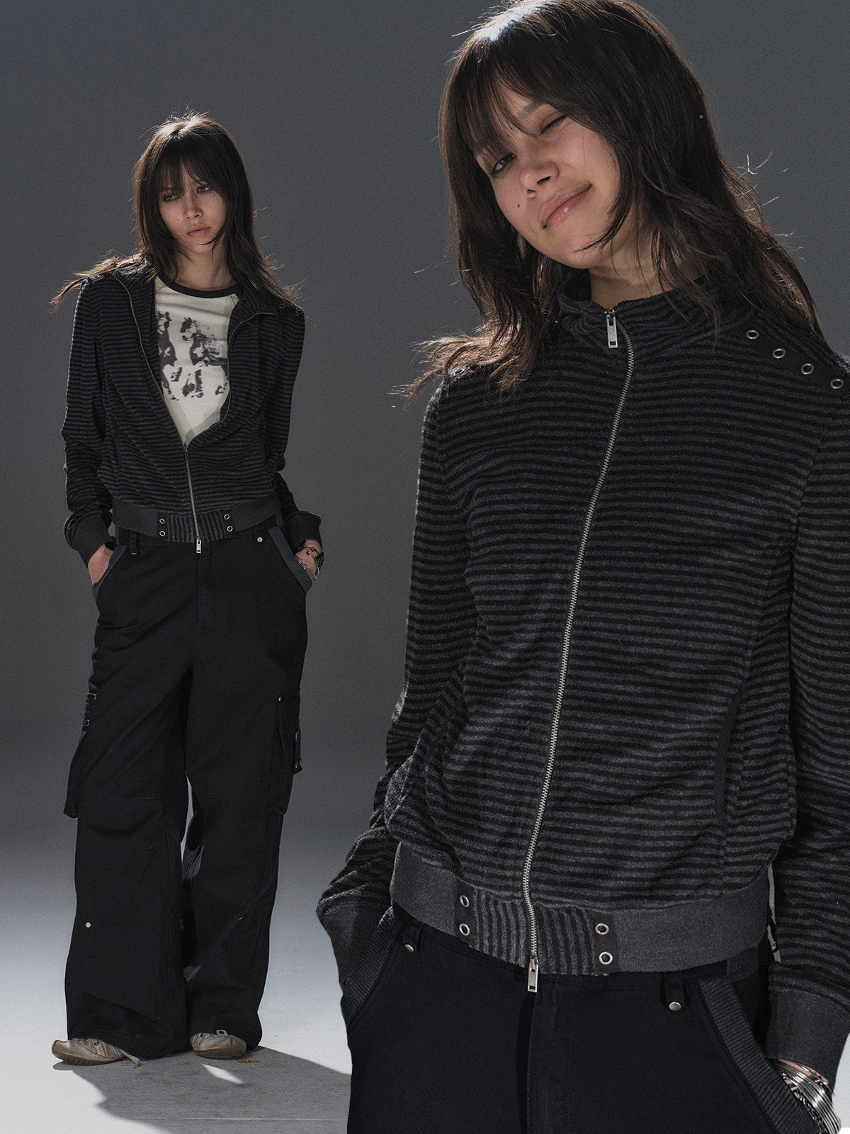 ASH SIGNAL EYELET TRACK BLOUSON