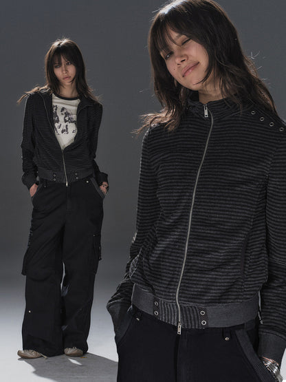 ASH SIGNAL EYELET TRACK BLOUSON