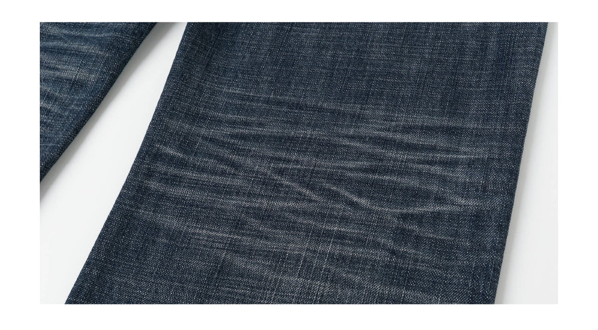 COARSE SLUB STRAIGHT LEG JEANS