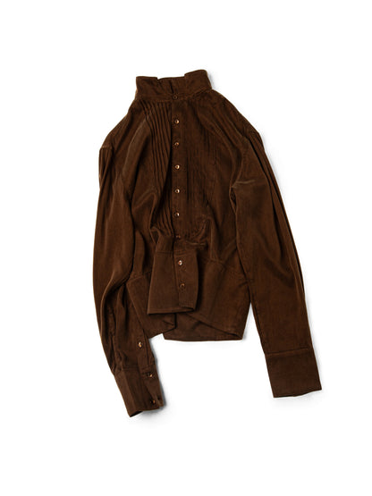 VICTORIAN COURT PLEATED CUPRO SHIRT