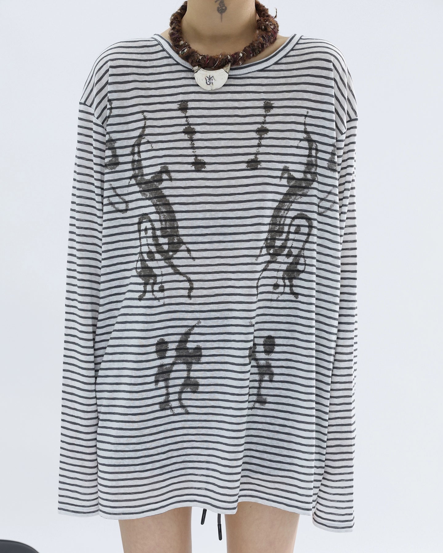 STRIPED LIGHTWEIGHT SUNSCREEN SHIRT