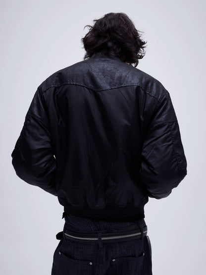 PATCHWORK MA1 STYLE BOMBER JACKET