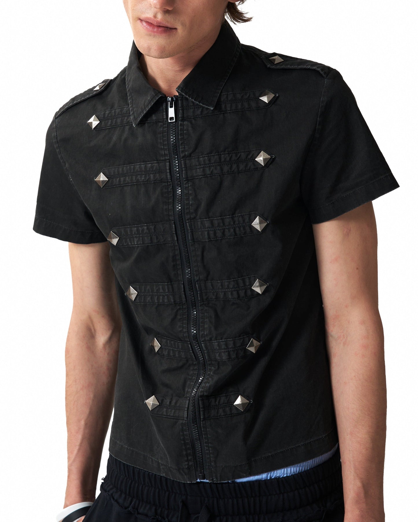 EPAULETTE RIVET ZIP TOP