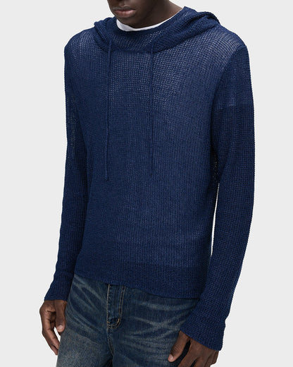 HAZE BLUE SHEER COVER HOODIE