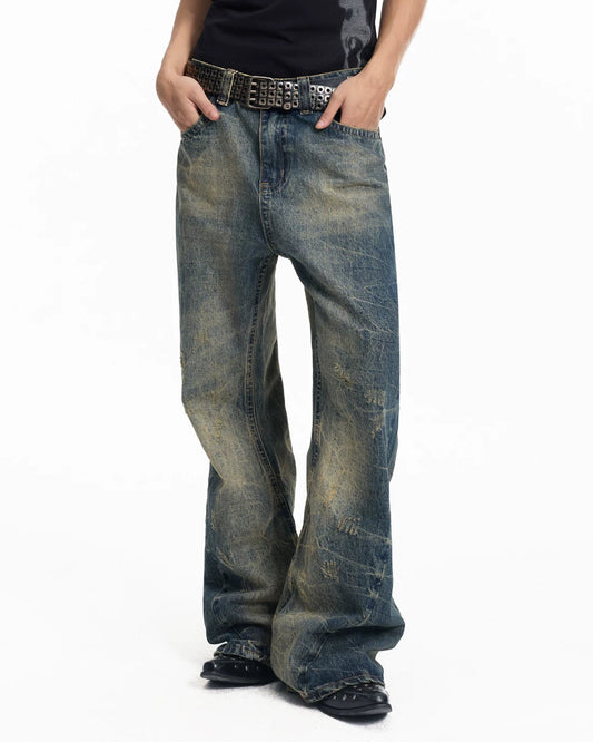 VINTAGE FADED WIDE LEG JEANS