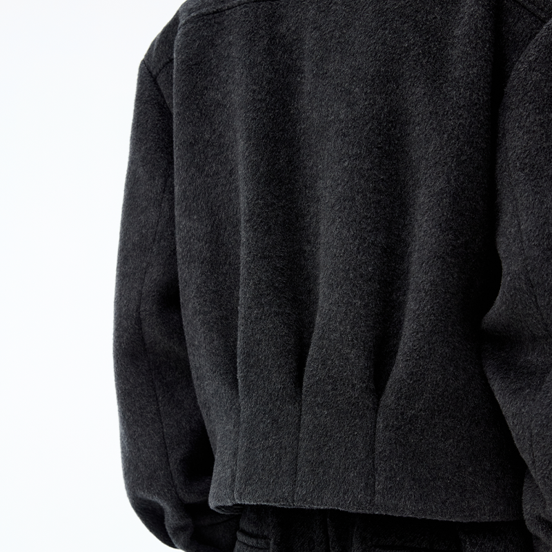 BICOLOR HALF-POCKET WOOL JACKET