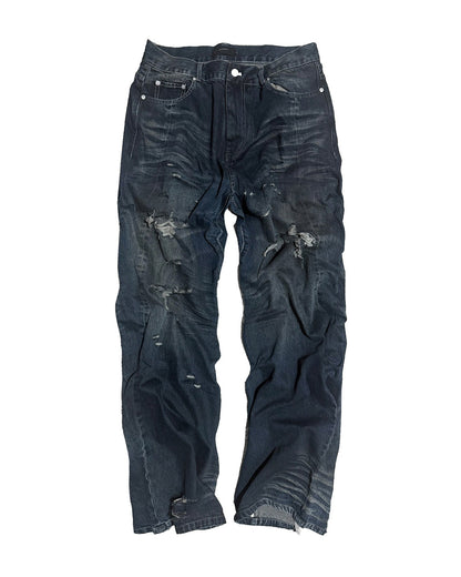 SPRAY FADE WHISKER 3D STRAIGHT DENIM